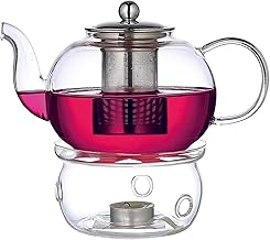 BLACKSTONE Doublewall Teapot Sset W/Stand TP213 1LTR and Free Tea Strainer